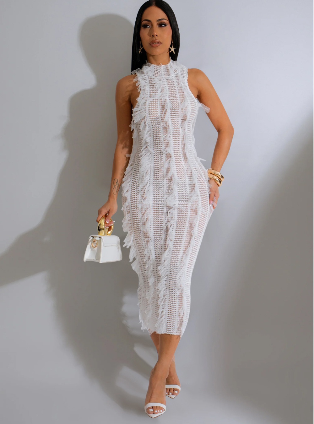 Gauze European style fashion dress for women