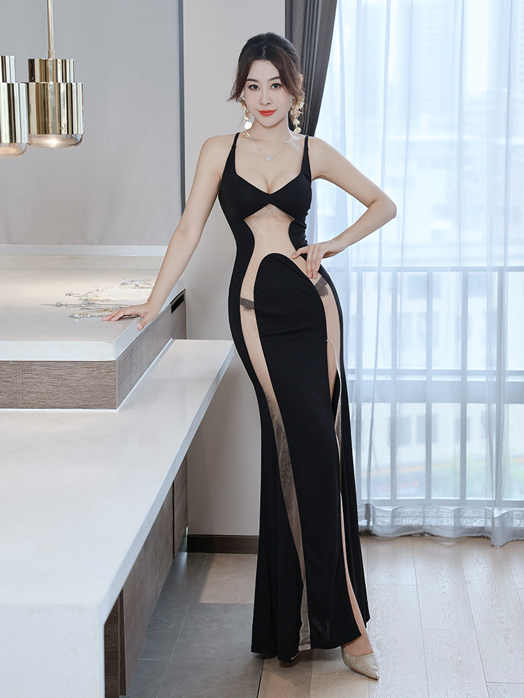 Perspective long dress formal dress for women