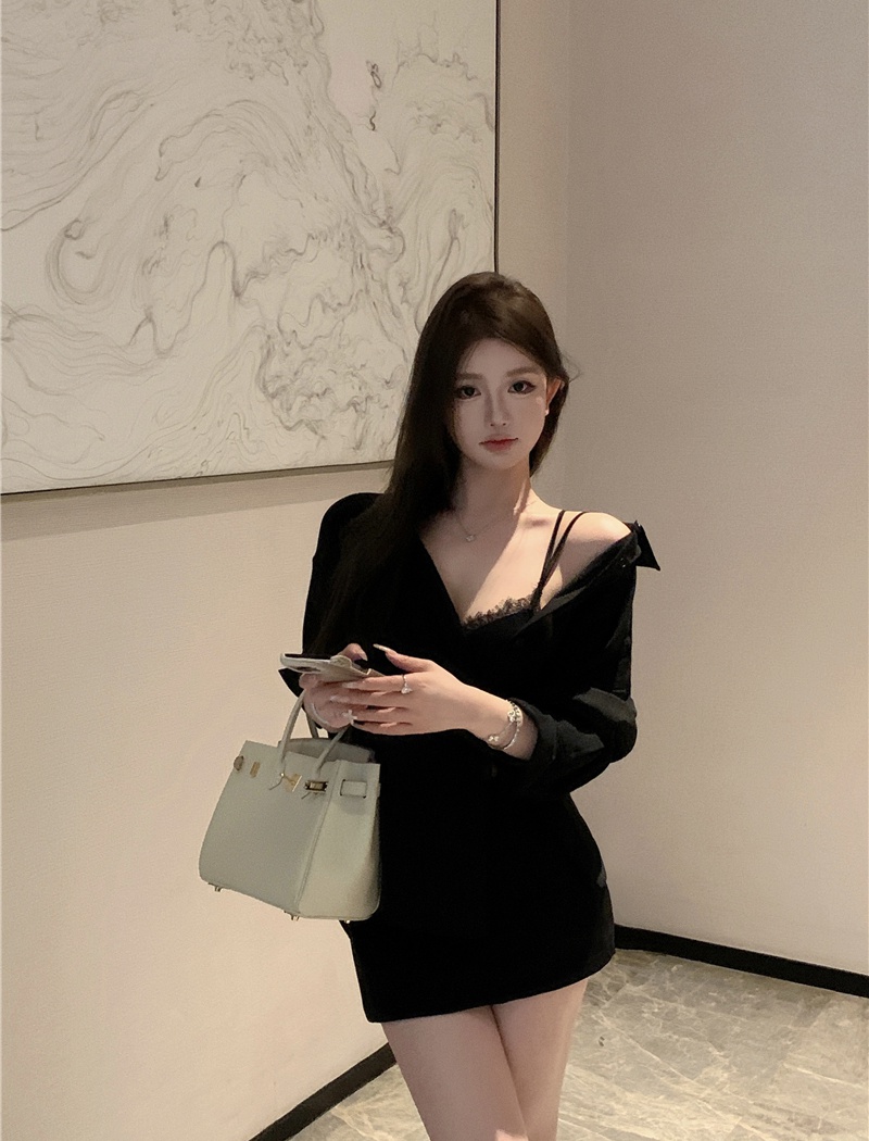 Lazy long sleeve thin loose pure all-match Casual shirt