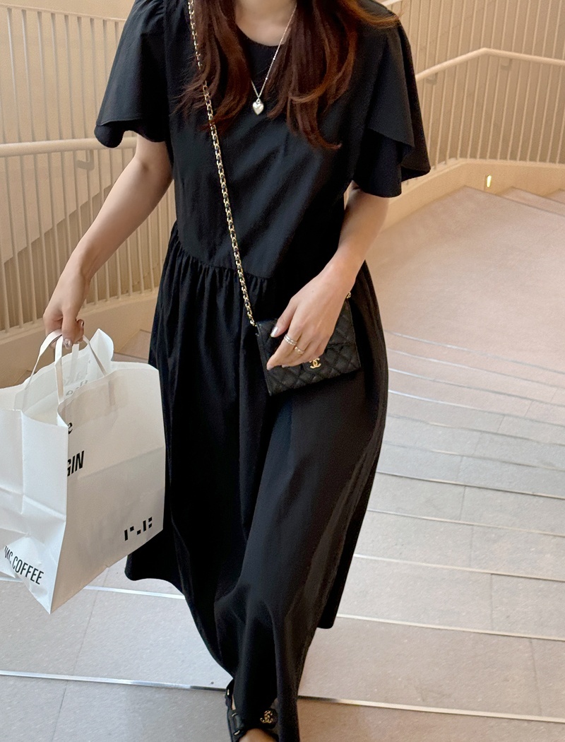 Loose Casual vacation simple Korean style all-match dress