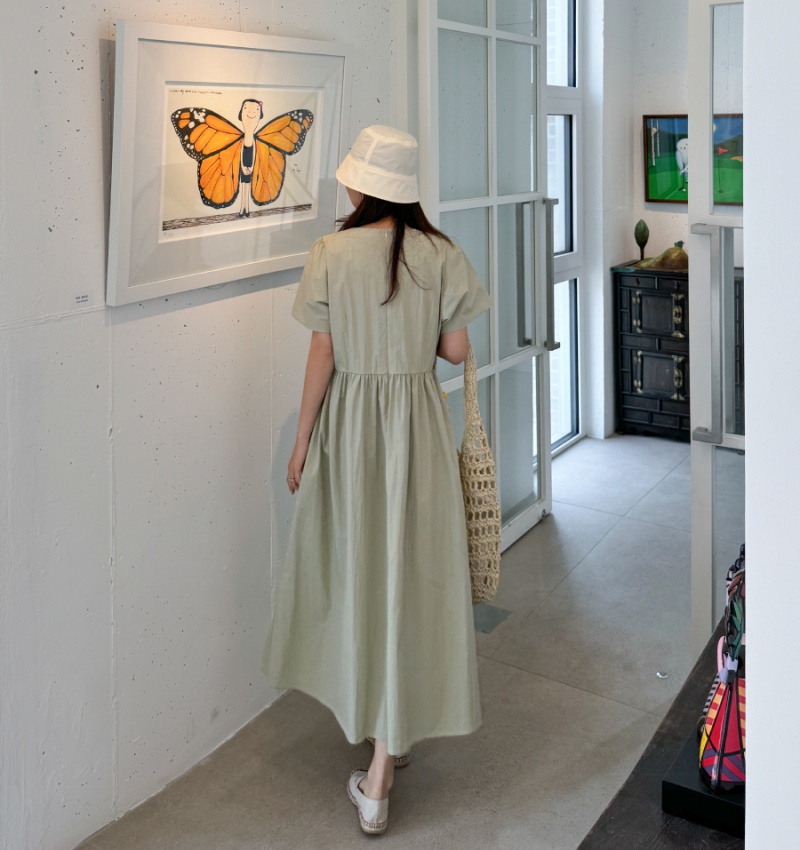 Loose Casual vacation simple Korean style all-match dress