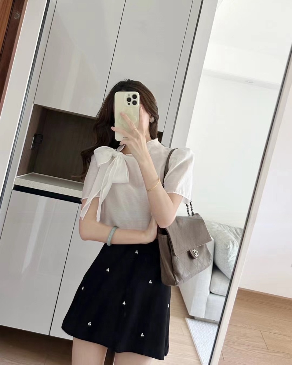 Short sleeve skirt temperament short skirt for women