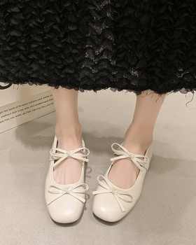 Square head shoes France style peas shoes for women