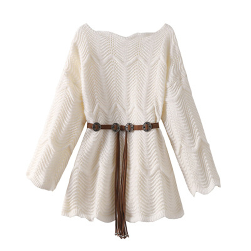 Hollow Korean style tops loose tender sweater for women