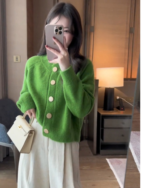 Japanese style cardigan autumn and winter coat for women