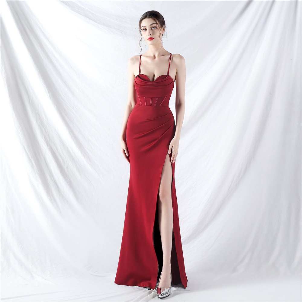 Sling waistcoat court style evening dress