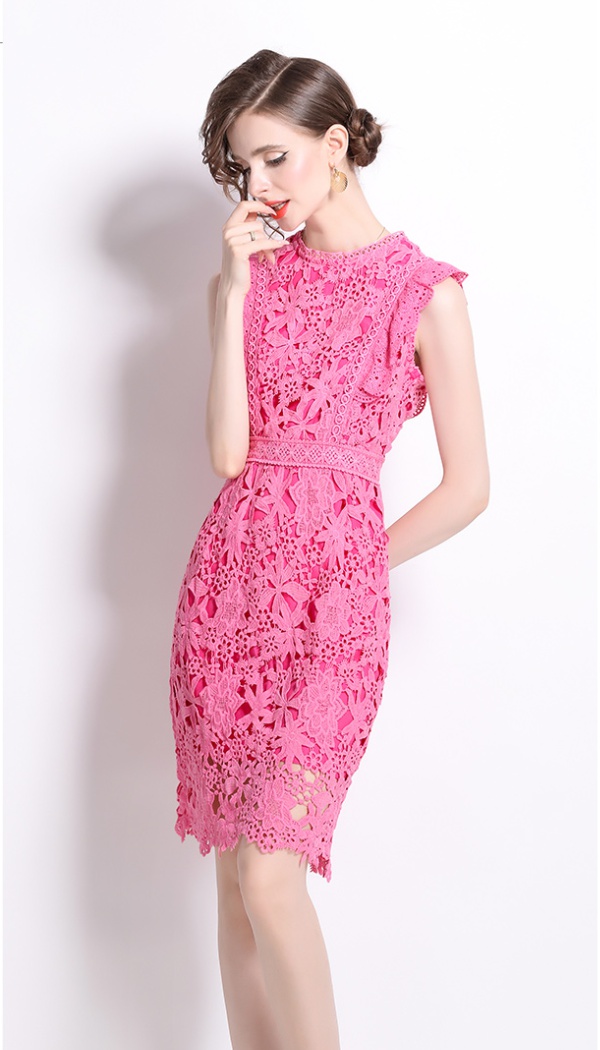 Lace temperament long dress elegant France style dress