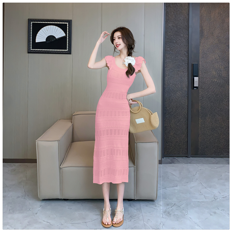 Tender Casual boats sleeve dress slim ladies long dress