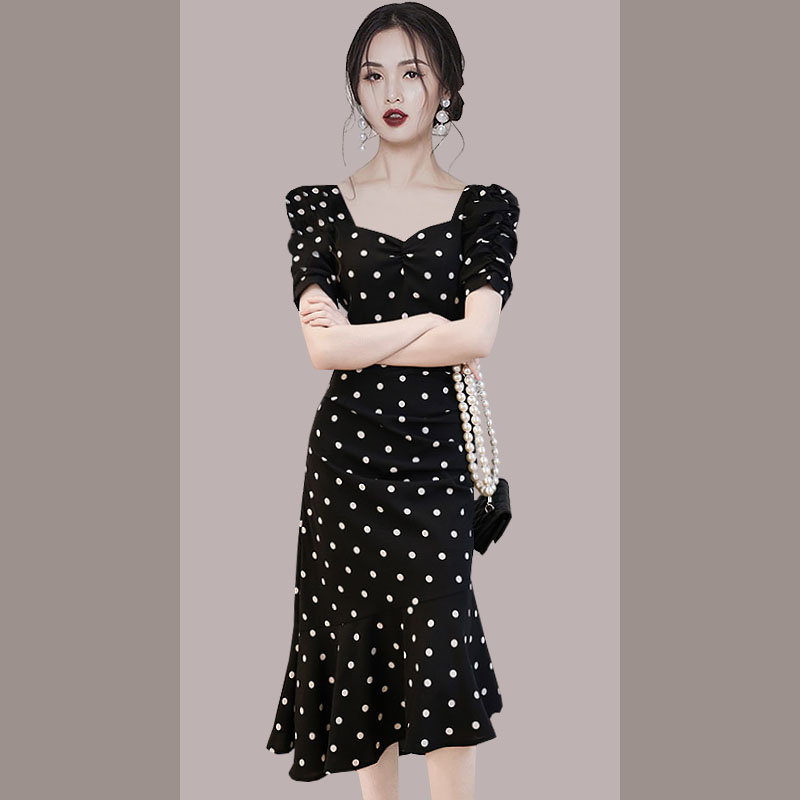 Temperament France style dress white long dress for women