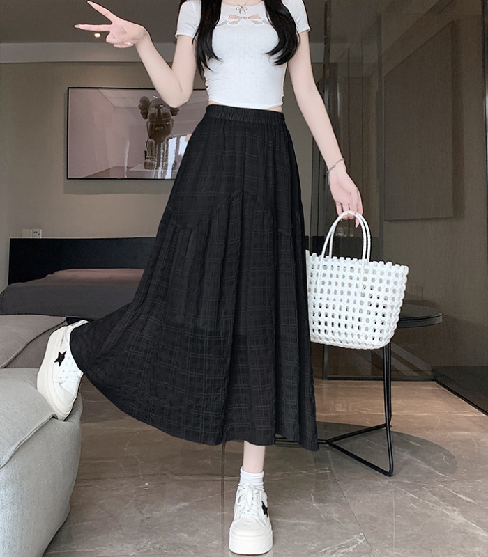 Tender jacquard long dress high waist skirt for women