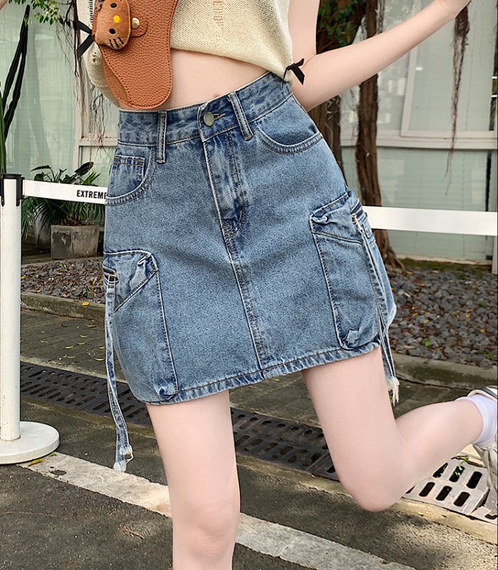 Pleated short skirt college style skirt for women