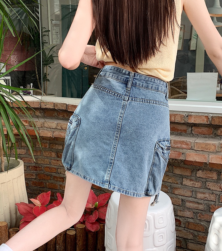 Pleated short skirt college style skirt for women