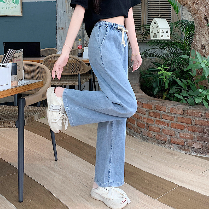 Summer high waist long pants college style pants for women