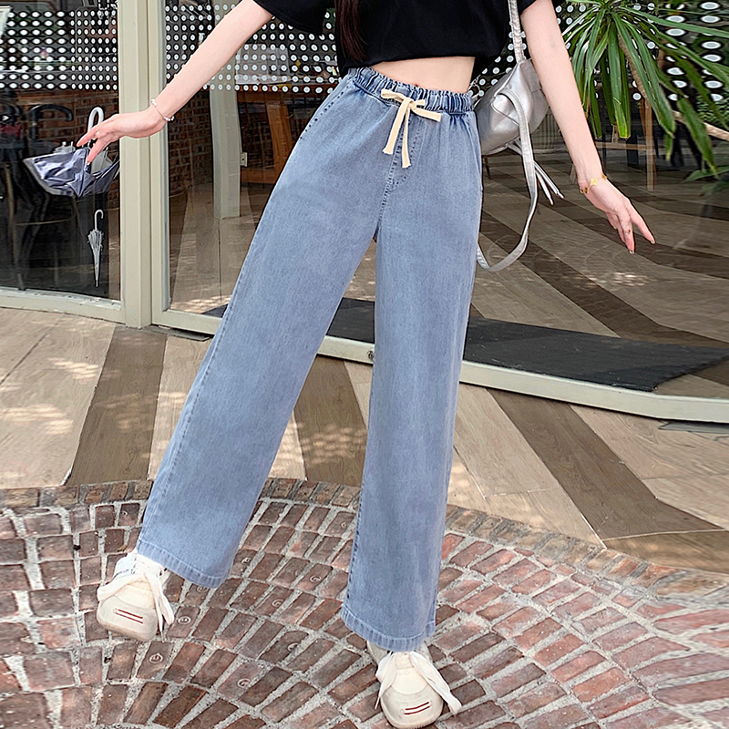 Summer high waist long pants college style pants for women