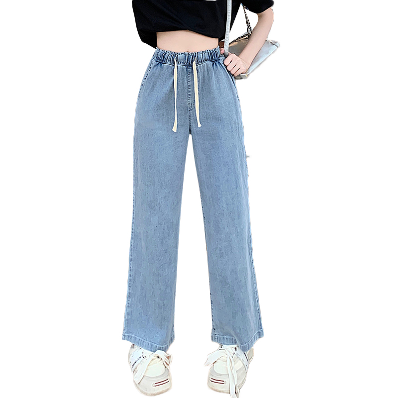 Summer high waist long pants college style pants for women