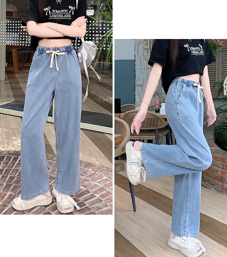 Summer high waist long pants college style pants for women