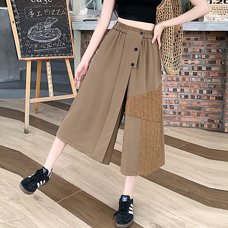 Summer retro culottes A-line business suit for women