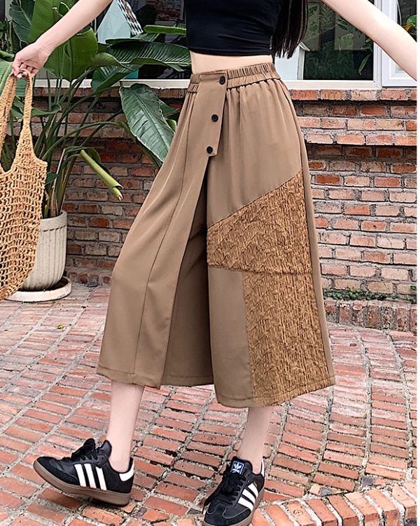 Summer retro culottes A-line business suit for women