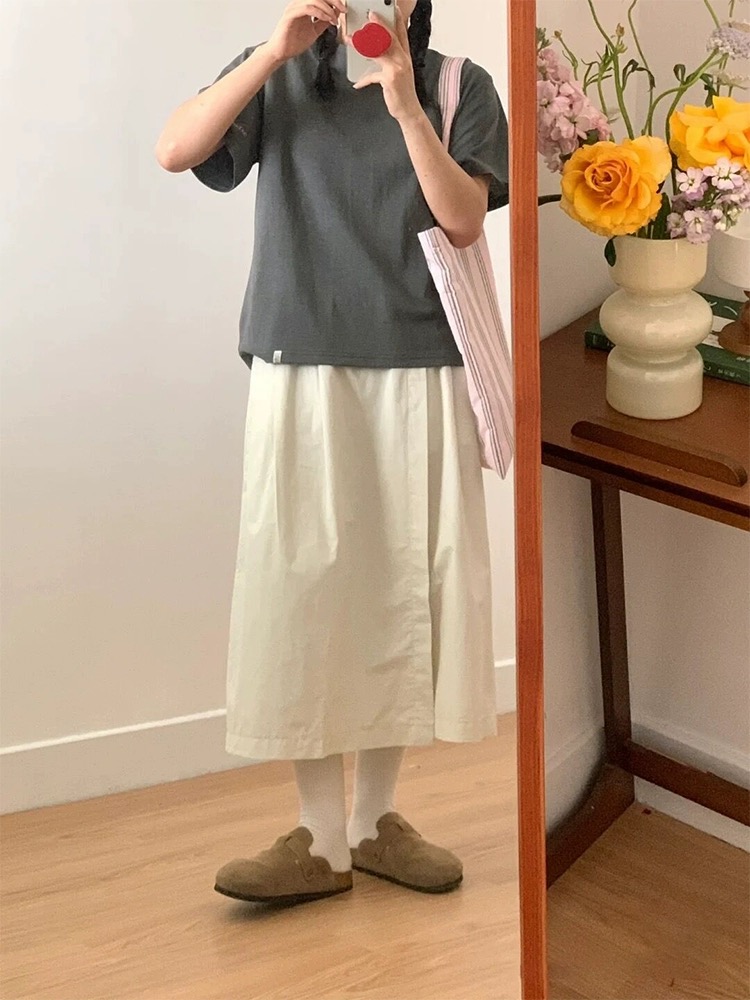 High waist straight skirt summer niche culottes for women