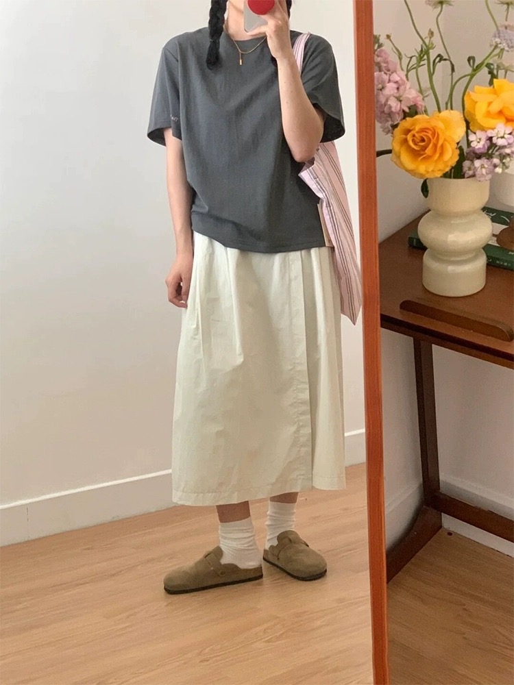 High waist straight skirt summer niche culottes for women