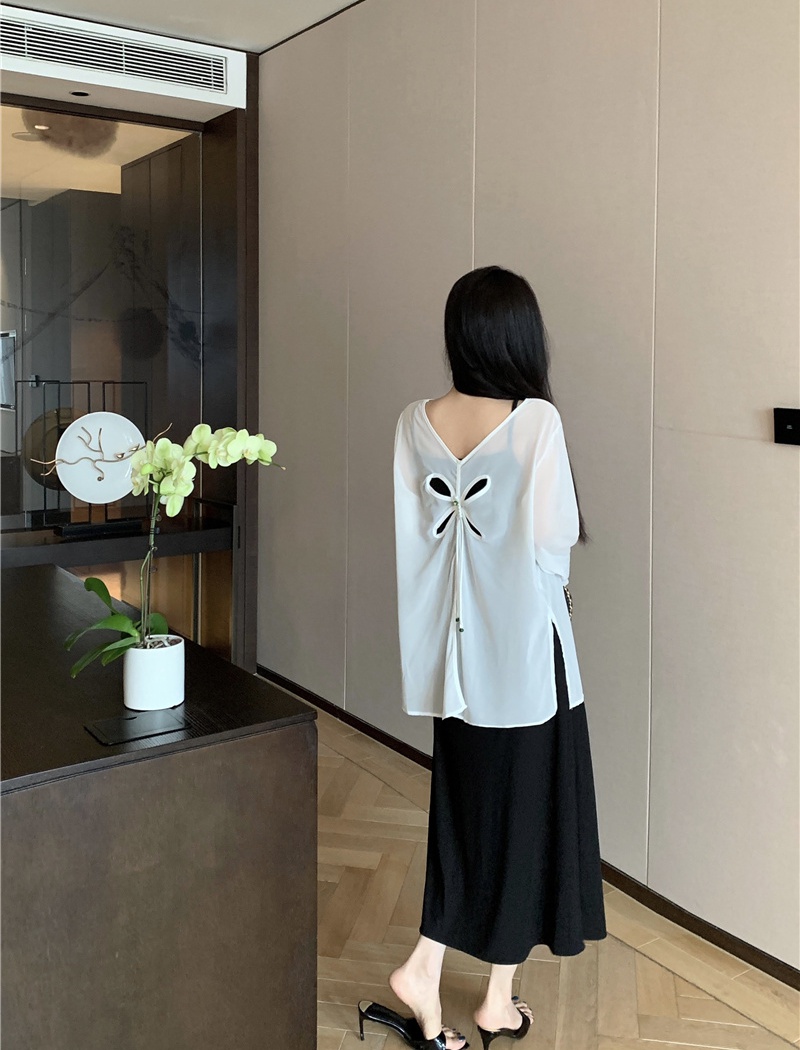 Chinese style butterfly smock retro shirt