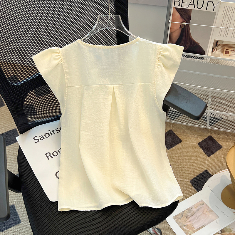 Summer cotton linen small shirt unique shirt for women