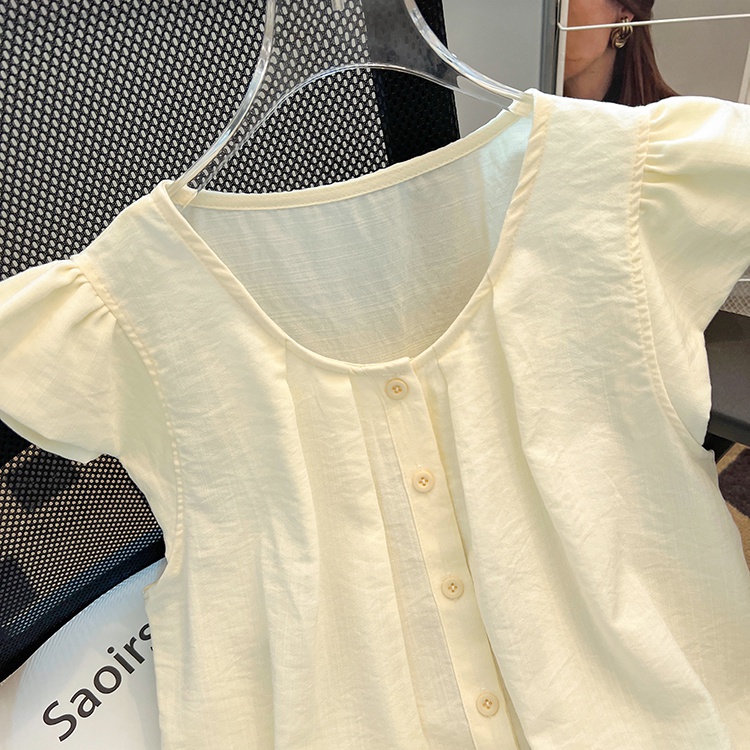 Summer cotton linen small shirt unique shirt for women