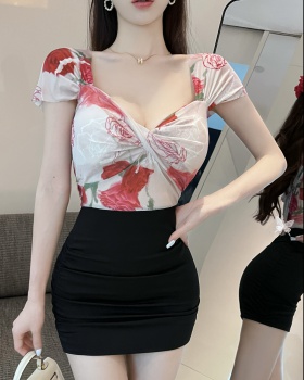 Bottoming sexy sling splice pinched waist package hip dress