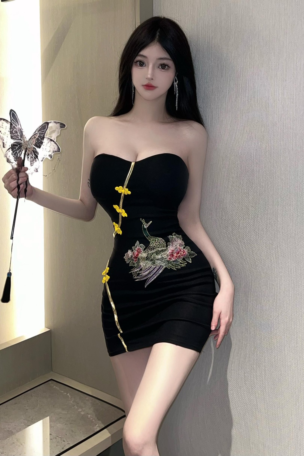 Package hip tight retro cheongsam slim sexy dress for women