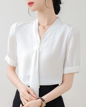 Summer streamer shirt white temperament tops