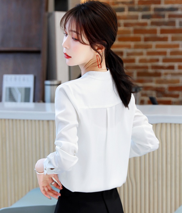 Profession niche long sleeve shirt autumn satin tops for women