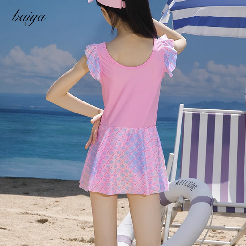 Child girl mermaid Korean style vacation cartoon swimwear