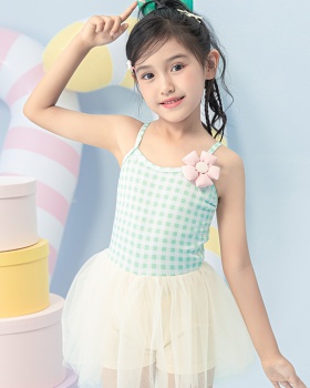 Korean style child swimwear summer strap dress