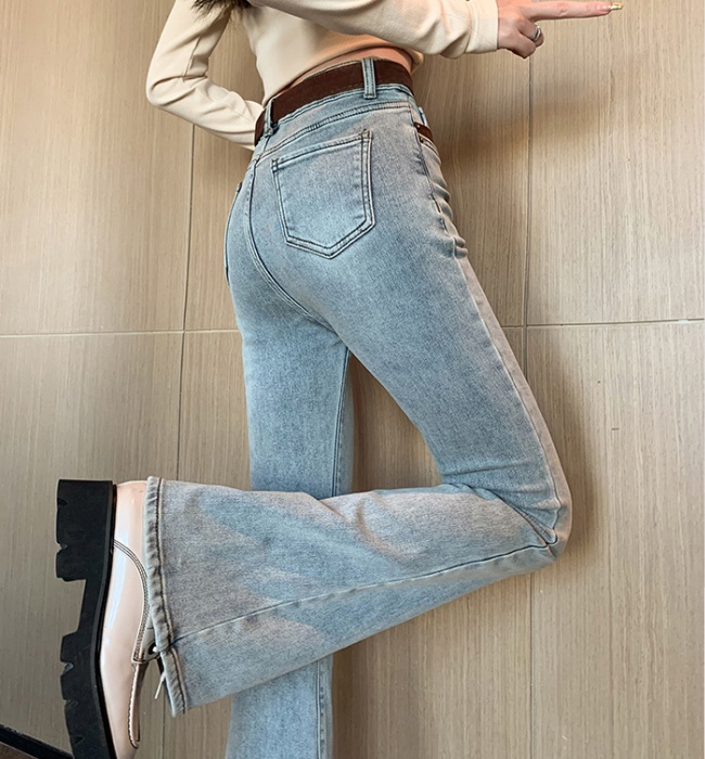 Autumn elasticity jeans lengthen pants for women