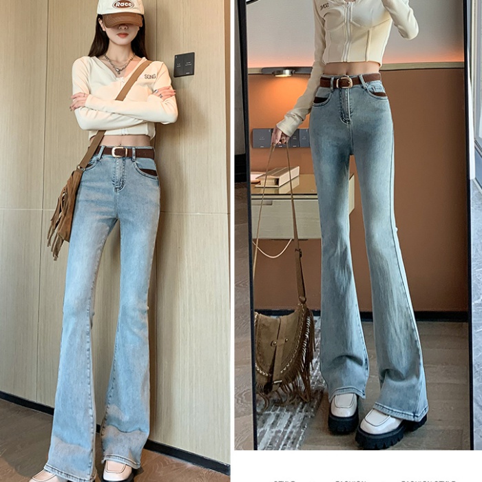 Autumn elasticity jeans lengthen pants for women