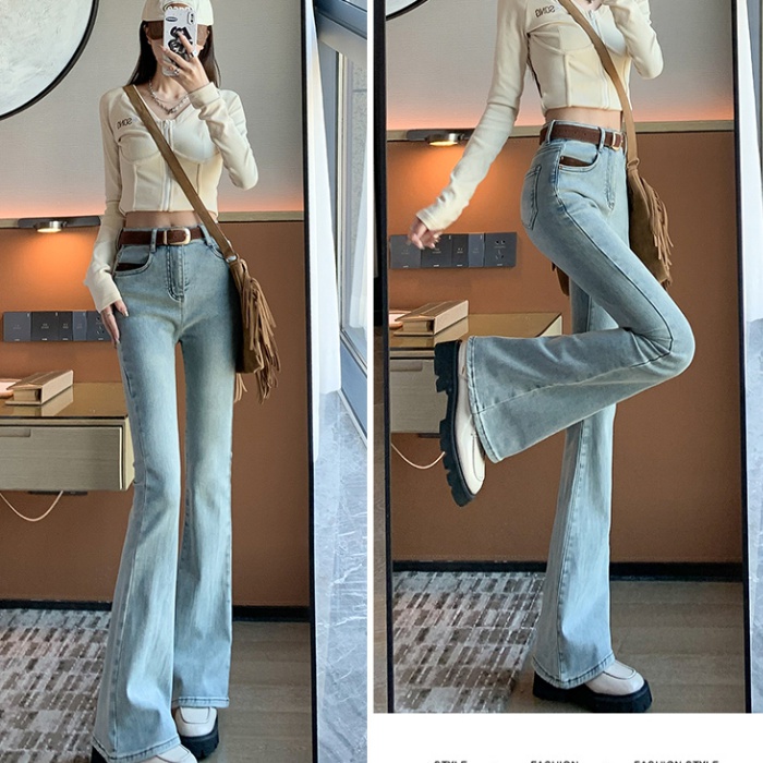 Autumn elasticity jeans lengthen pants for women