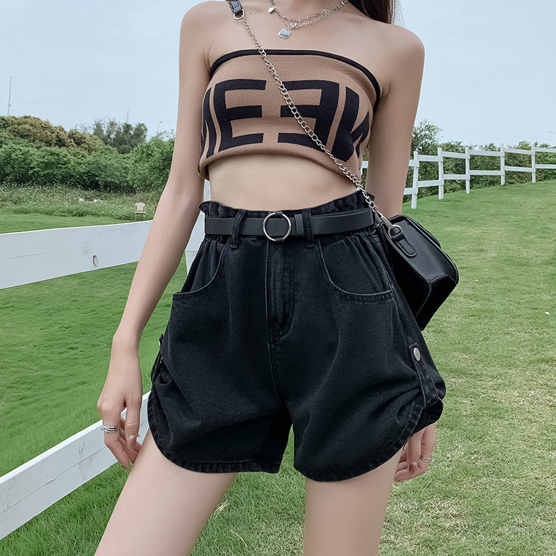 High waist all-match shorts Korean style trousers