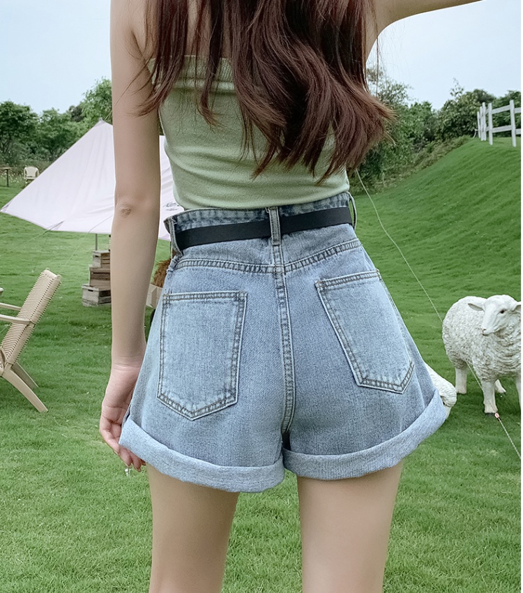 High waist all-match shorts Korean style trousers