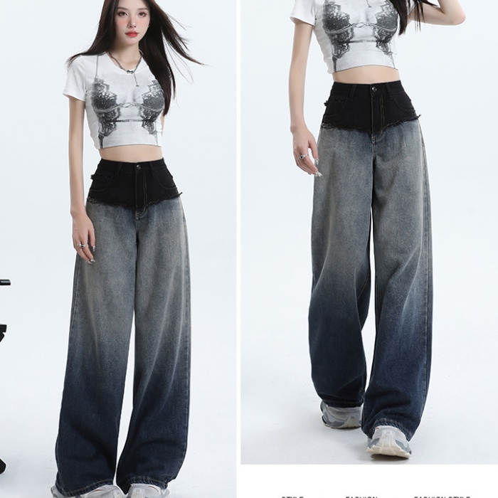 Spicegirl jeans gradient long pants for women