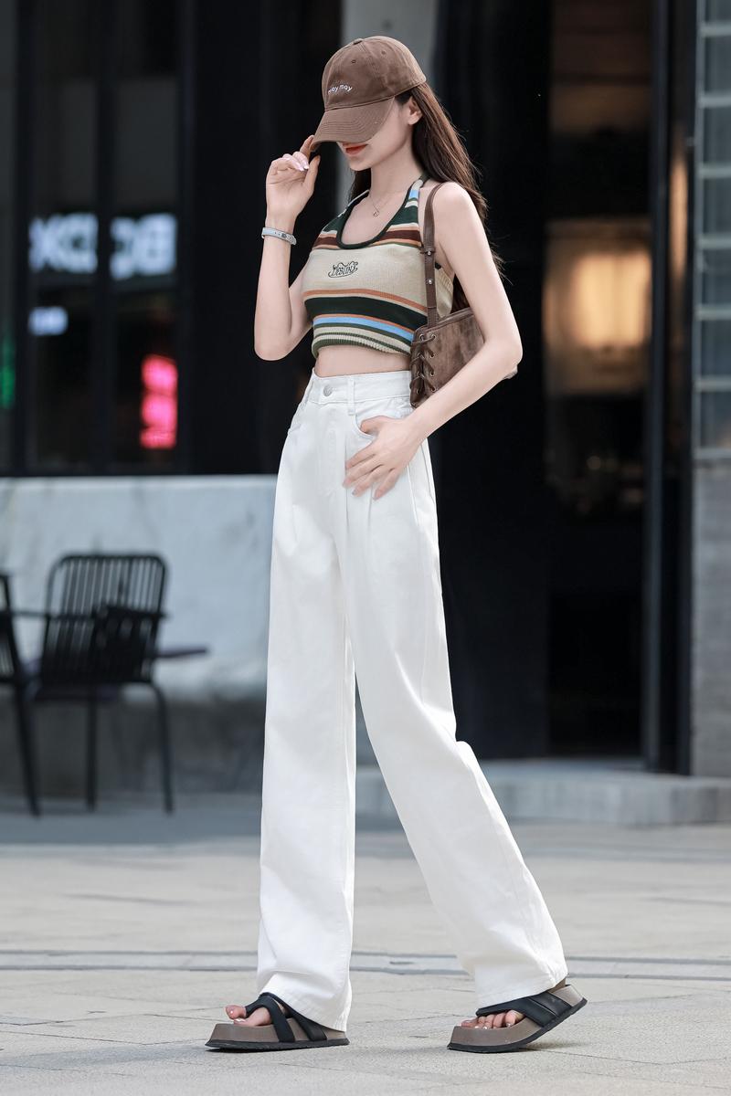 Summer straight pants loose lengthen long pants