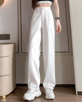 Drape slim wide leg jeans mopping ice silk pants