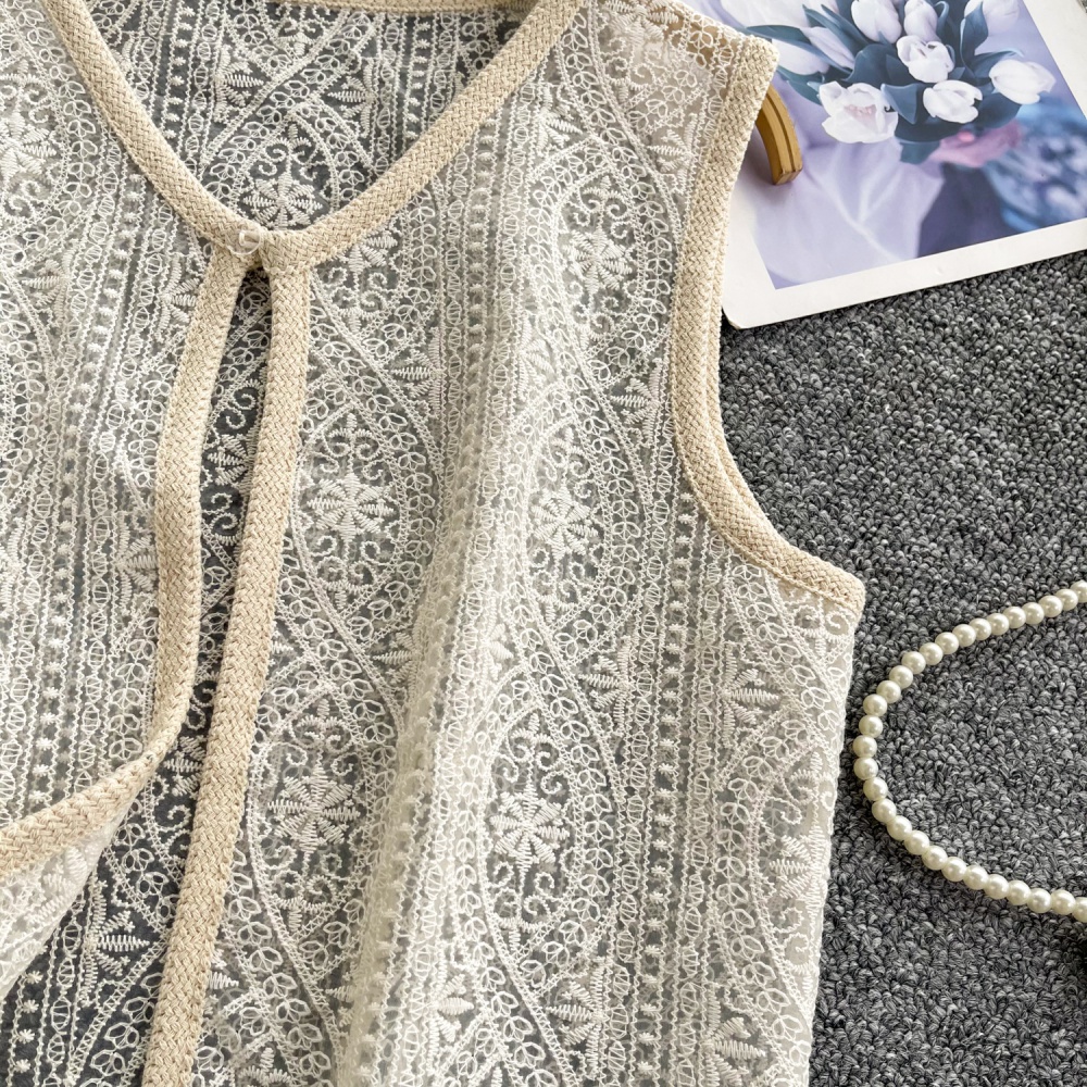 All-match retro tops crochet cardigan for women