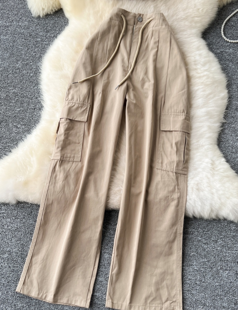 High waist vest single-breasted wide leg pants a set for women