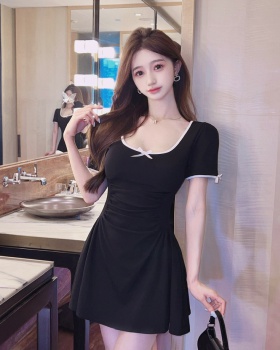 A-line hollow slim romantic dress for women