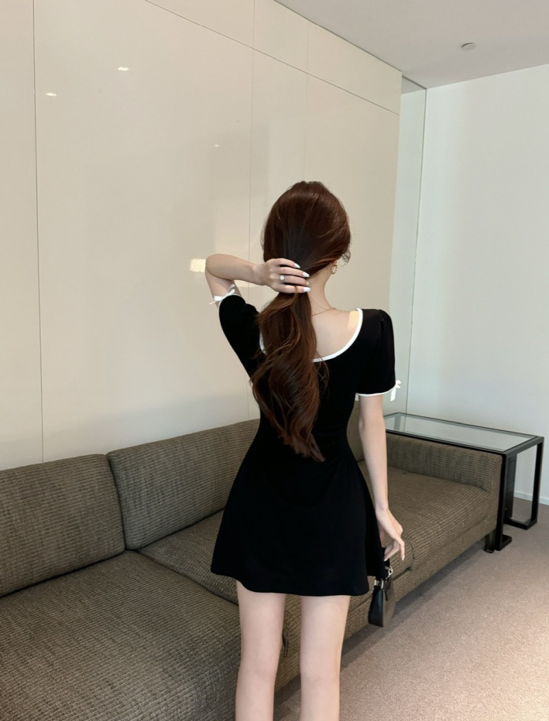 A-line hollow slim romantic dress for women