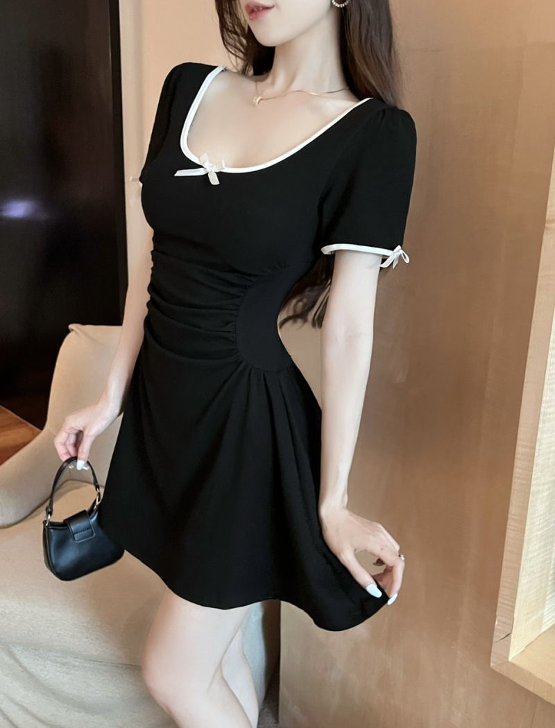 A-line hollow slim romantic dress for women