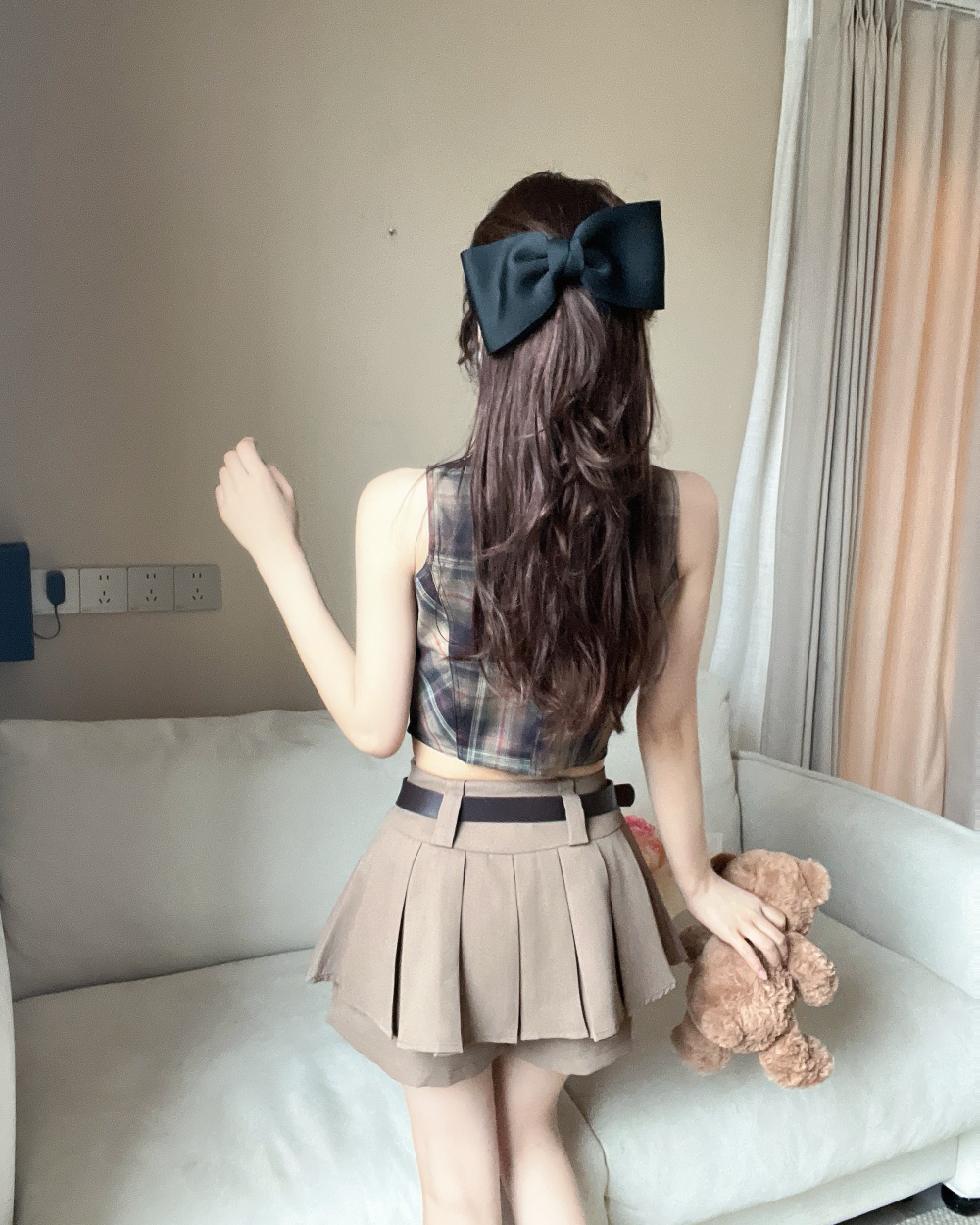 Chanelstyle waistcoat retro skirt 2pcs set for women