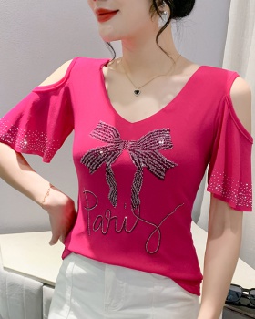 Gauze summer all-match T-shirt for women