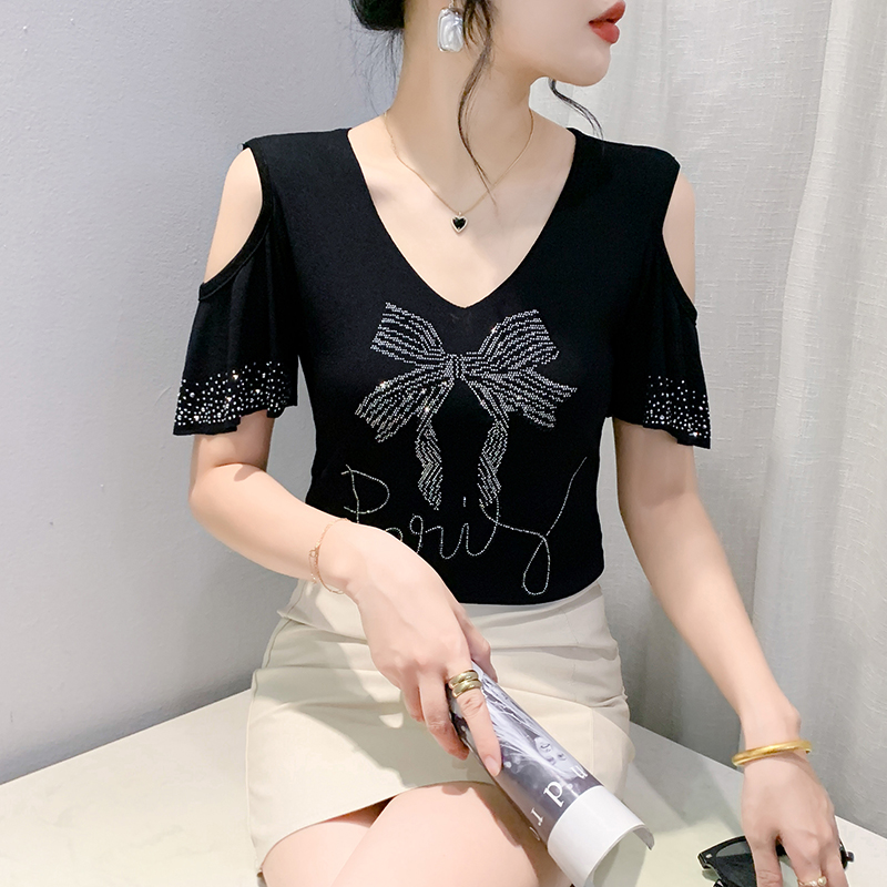 Gauze summer all-match T-shirt for women