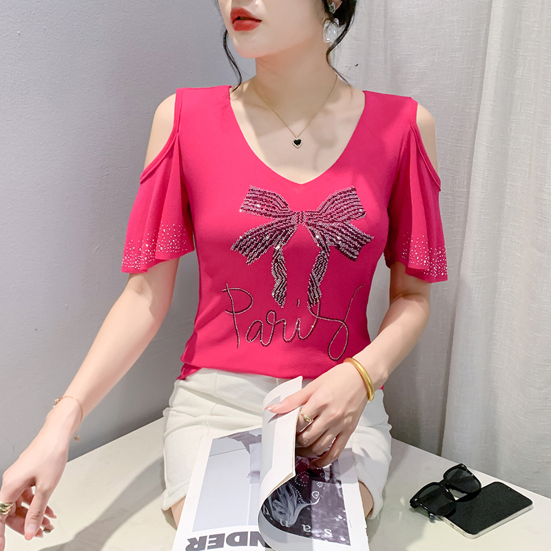 Gauze summer all-match T-shirt for women